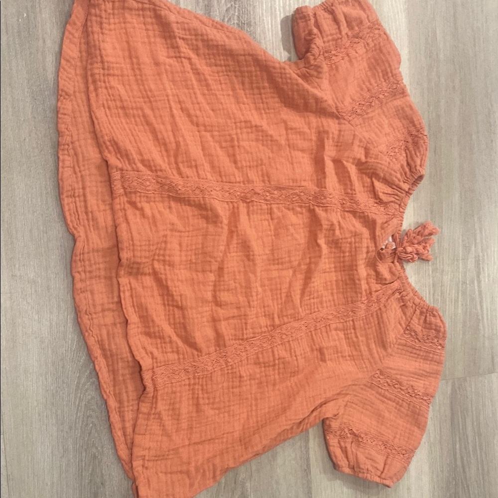 Women's Orange Off-Shoulder Top